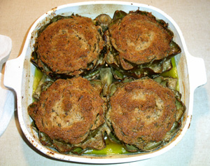 Baked artichokes